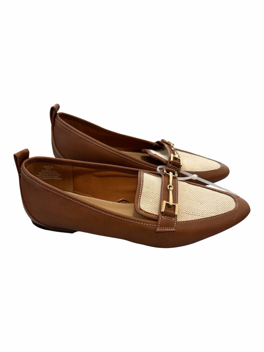 H&M Brown and Cream Leather-Trim Slip-On - Picture 2 of 4